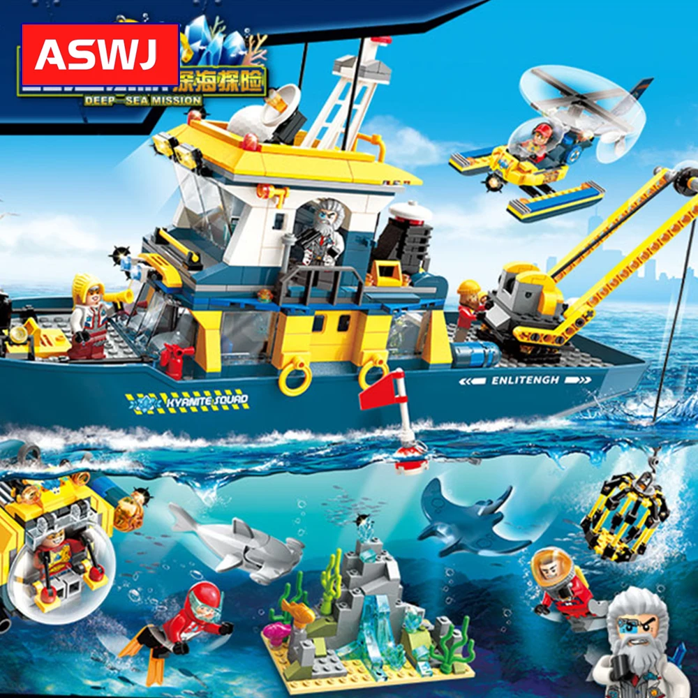 Строительные блоки серии Deep Sea Adventure совместимые со всеми брендами для майнинга