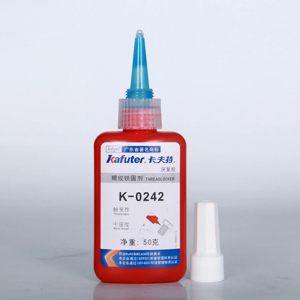 Подлинная Kafuter K-0242 50 г жидкий клей синий анаэробный клей герметик быстро отверждающий Винт клей нить склеивающий агент