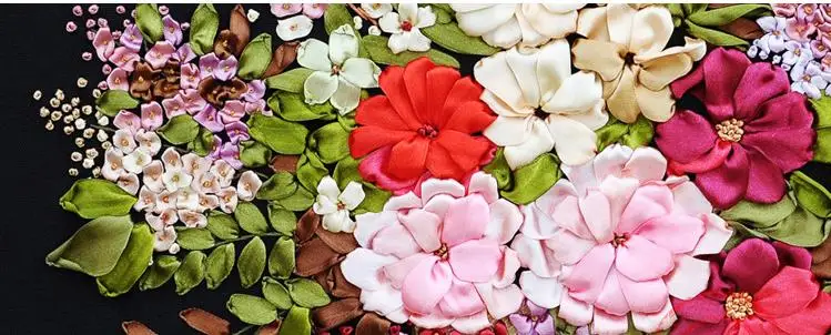 Набор лент для вышивки цветов Китайская вышивка крестиком настенный стикер bastidor