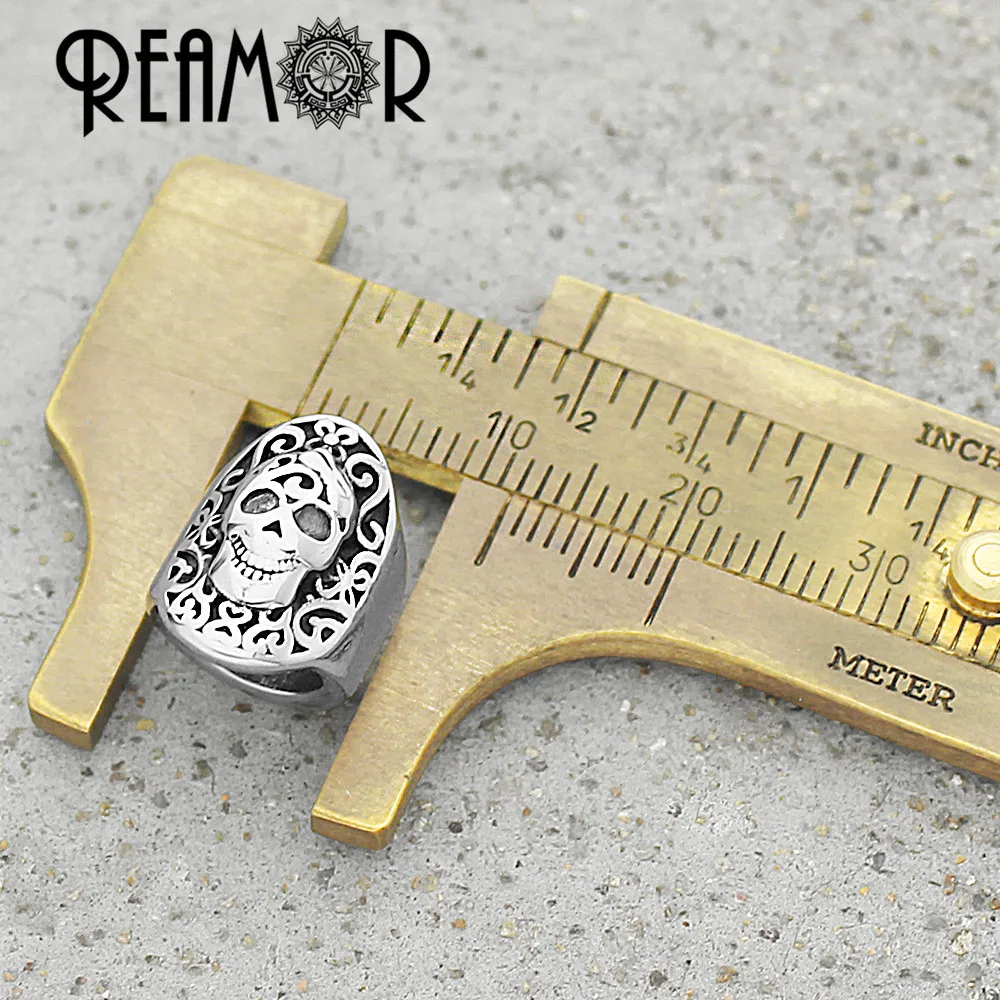Бусины шармы REAMOR из нержавеющей стали 316L в стиле панк 5 шт.|european charm beads|charm beadsbead