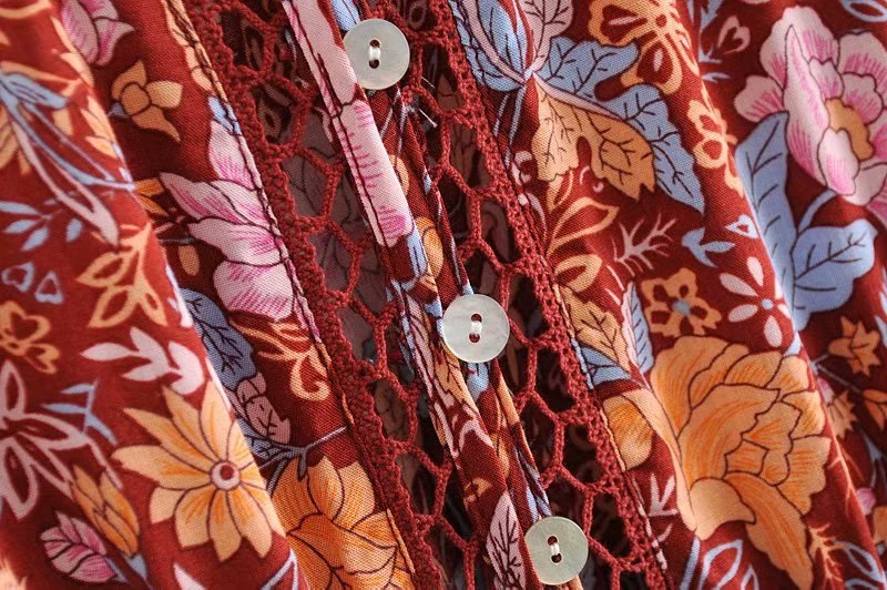 Boho шикарное платье с цветочным принтом и поясом, Пляжное богемное макси платье, женское летнее платье из искусственного шелка с перекрестным v-образным вырезом