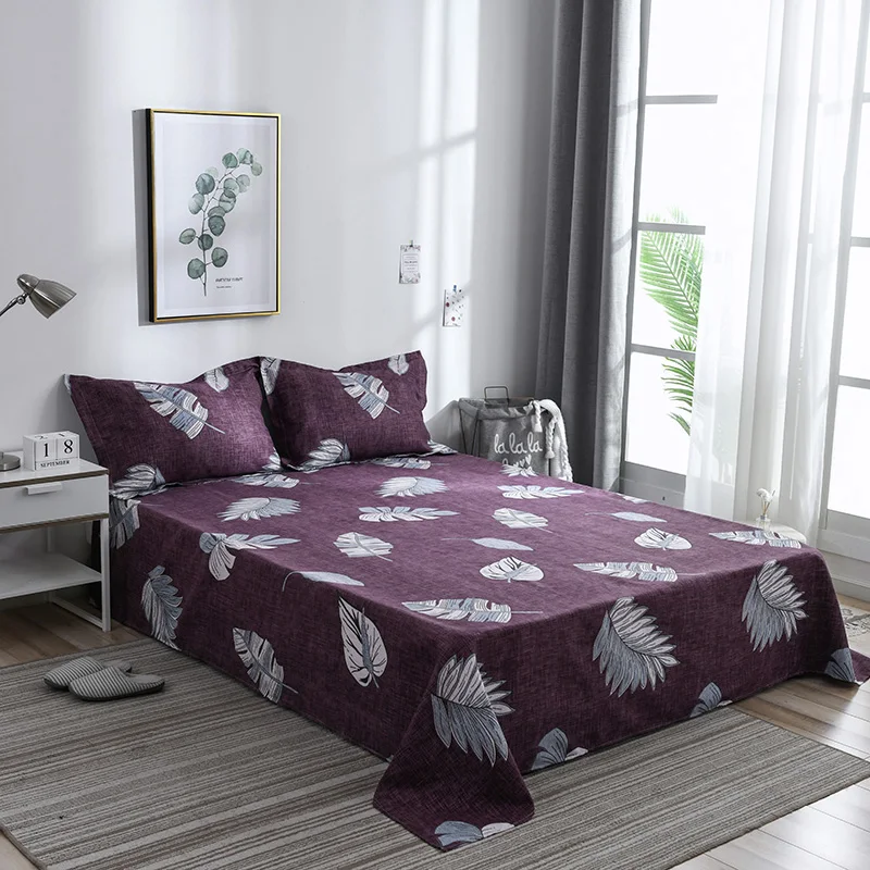 Винтажная фиолетовая простыня для постельного белья с принтом 3 шт. набор