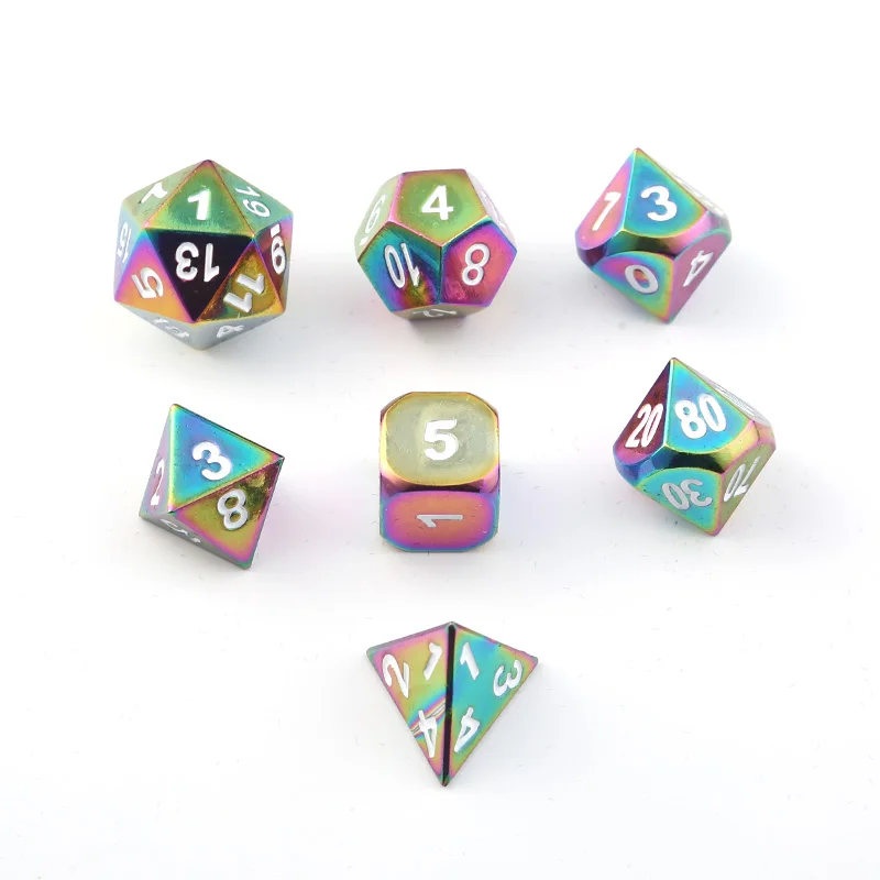 Dobbelstenen Dnd набор металлизированных многогранных Rpg подземелья Драконий продукт D20