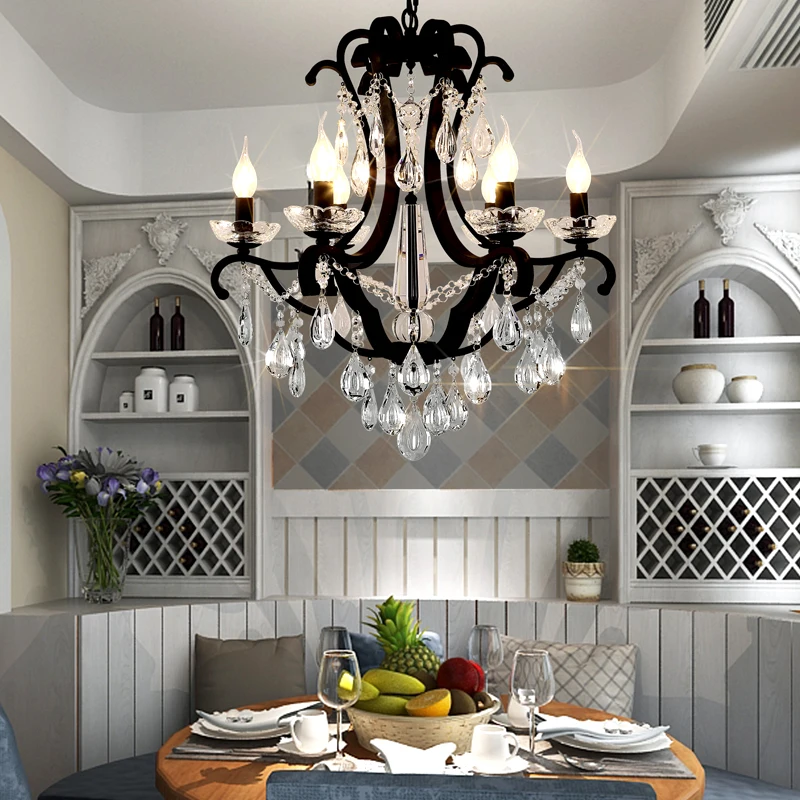 Хрустальная Лига американская кантри ретро железная хрустальная лампа