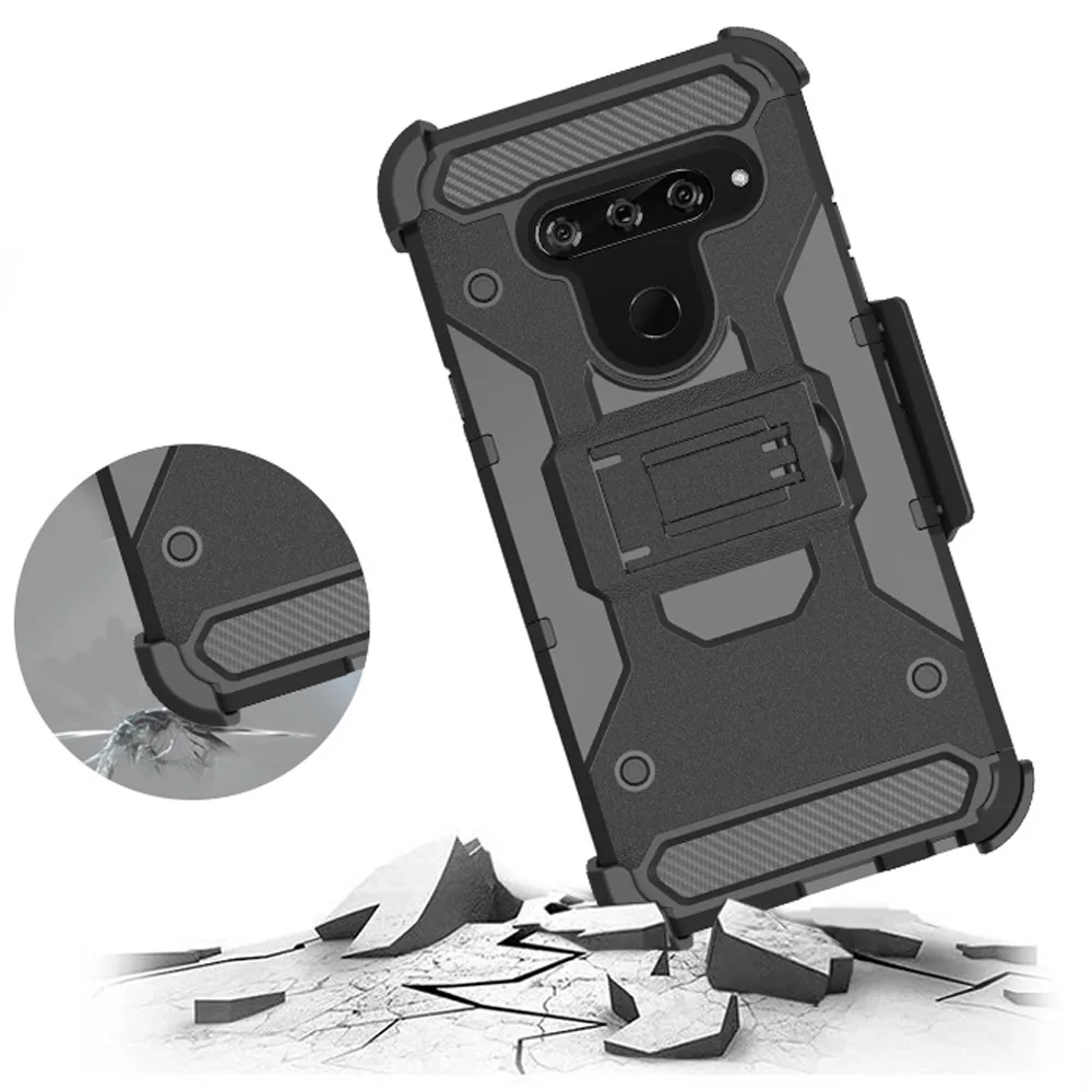 Для LG V40 / чехол ThinQ сверхпрочный Гибридный армированный противоударный задний с