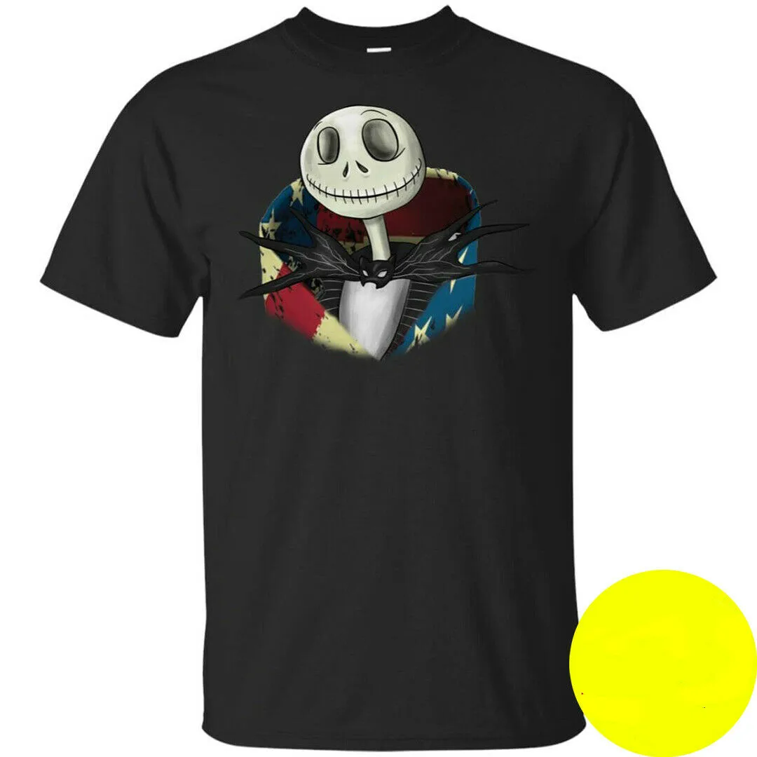 Мужская черная футболка с американским флагом Jack Skellington размер S-3XL | одежда