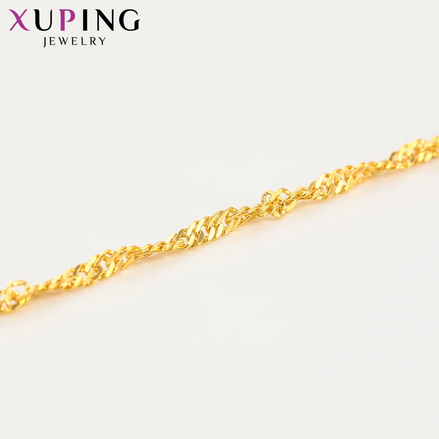 Модное Длинное Ожерелье Xuping с покрытием из чистого золота для женщин и девушек