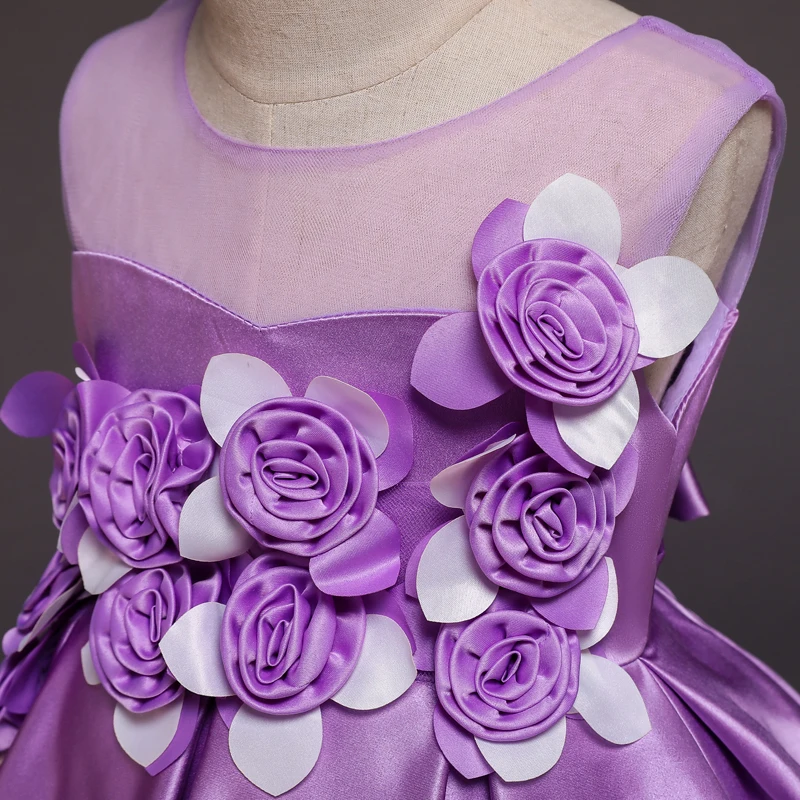 Toddler Kids Baby Girls Summer Dresses Tutu Flower Party Prom Costume Girl Pageant Wedding Evening Dress 3 4 5 6 7 8 9 10 Years | Детская