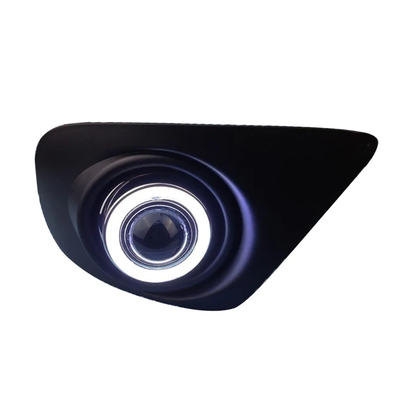 Дневные ходовые огни Osmrk drl с COB-технологией ангельских глаз и дополнительной противотуманной лампой с крышкой проекторной линзы для Fiat Freemont on.