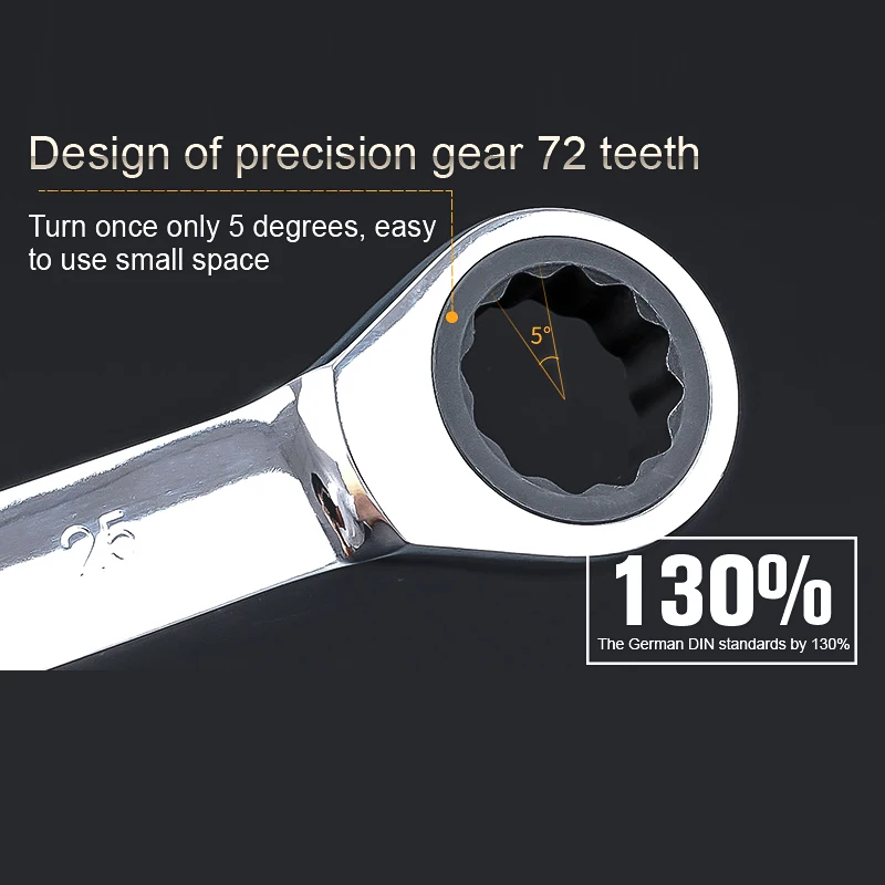 1 шт. набор двухсторонних гаечных ключей металлические трещотные Торцевые