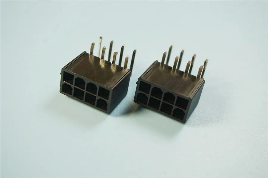 

1000 pcs 4.20 mm 8 Pin Header Male Pin Wafer Right Angle PCB Through Hole for PC computer ATX CPU Power connector 8 Positions
