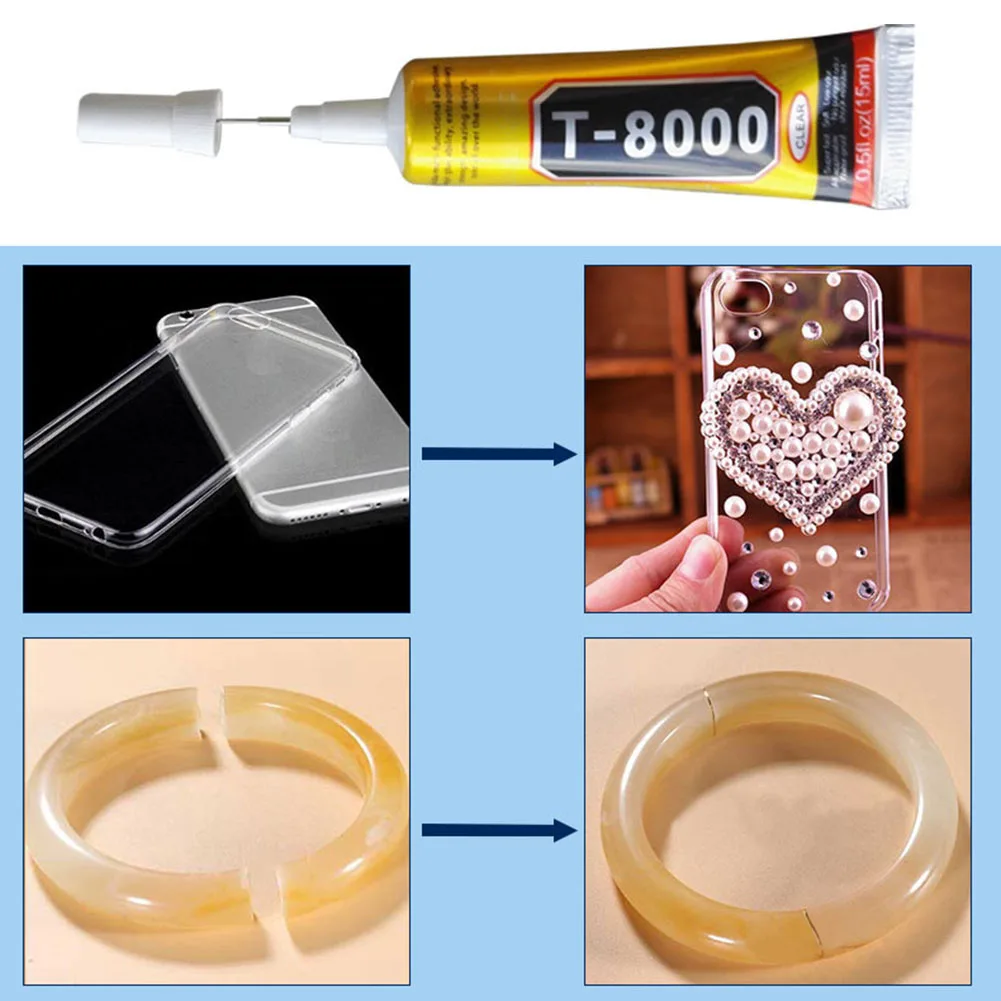 New T7000/T8000 Glue Epoxy Resin Clear Adhesive Needle Type Phone Screen Repairing Tool MV66 | Украшения и аксессуары