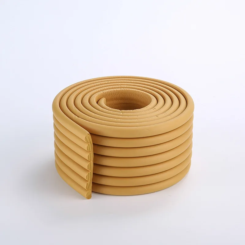 Light wood color 2 м Детская безопасность стол защита кромок письменного стола домашняя Подушка протектор безопасная защита детский бар утолщенный бампер полоса с липкой лентой - Цвет: Light wood color