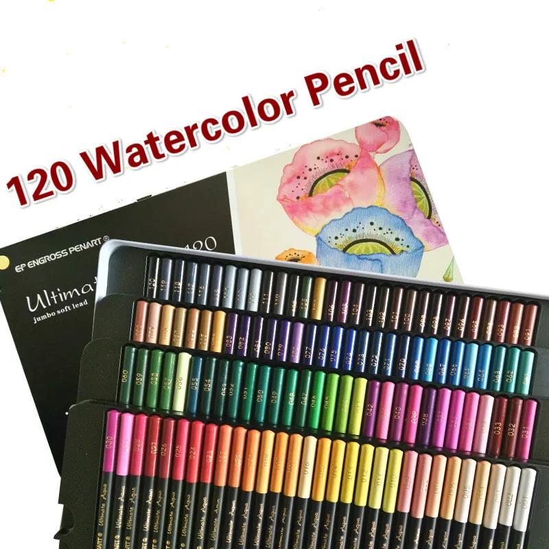 120 цветных карандашей aquarela lapis de cor профессиональный набор акварельных цветов