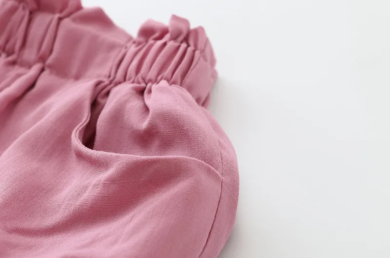 Детская одежда летний новый девушки фонарь шорты детские хлопок двойной слой