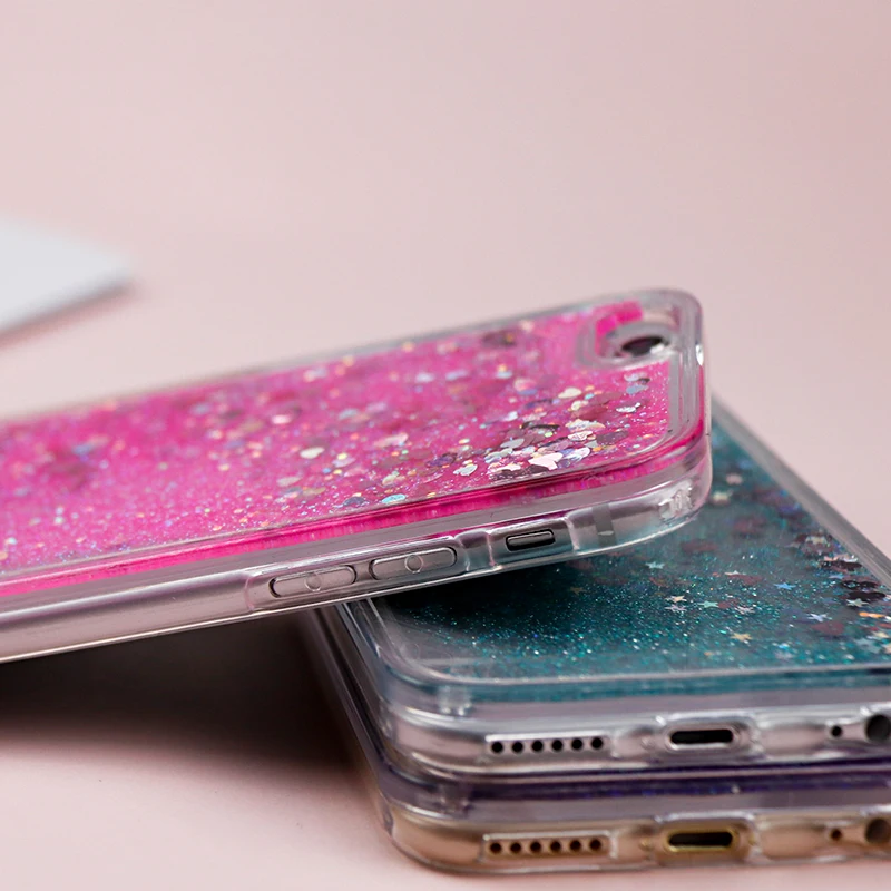 Fashion Soft Clear Case For iPhone 8 7 6 6s Plus X Dynamic Liquid Glitter Colorful Sand Quicksand Full Cover Capa Shell |