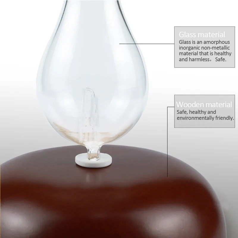 Безводное эфирное масло диффузор дерево стекло ароматерапия ингалятор для