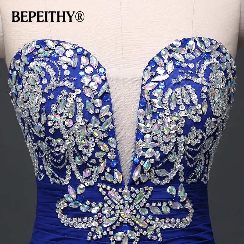 BEPEITHY женское вечернее синее платье шифон Vestidos De Festa выпускное длинное 2019|prom
