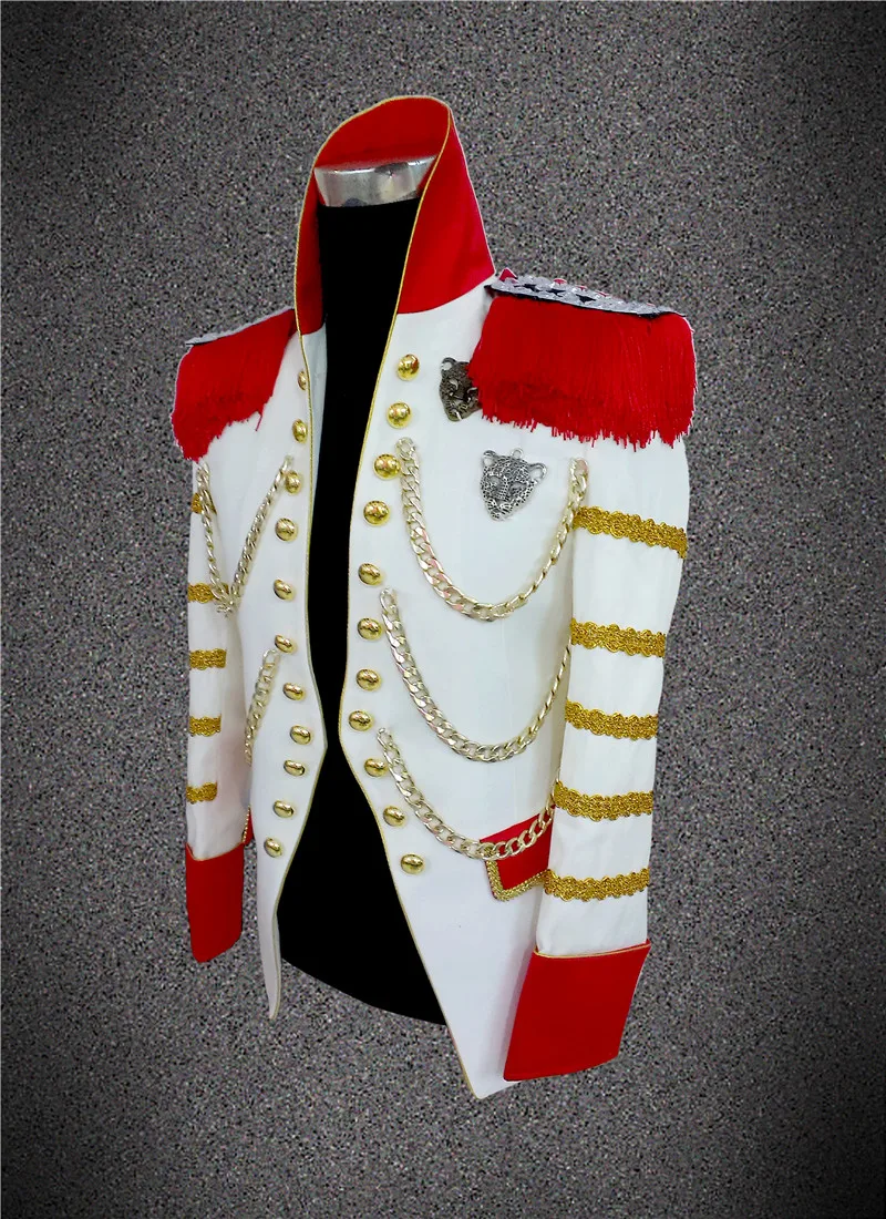 

Royal style Mens slim suit jacket Nightclub singer performance coat male ds costume star stage wear