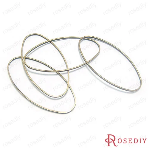 Antique Bronze 40*20 мм 30*15 мм 25*10 мм 16*8 мм Имитация родия/антикварный бронзовый овальный латунь Твердые закрытые кольца Diy ювелирных изделий - Цвет: Antique Bronze