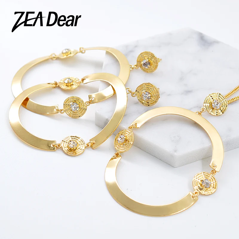 Ювелирные изделия zeadear винтажный большой комплект круглых ювелирных украшений