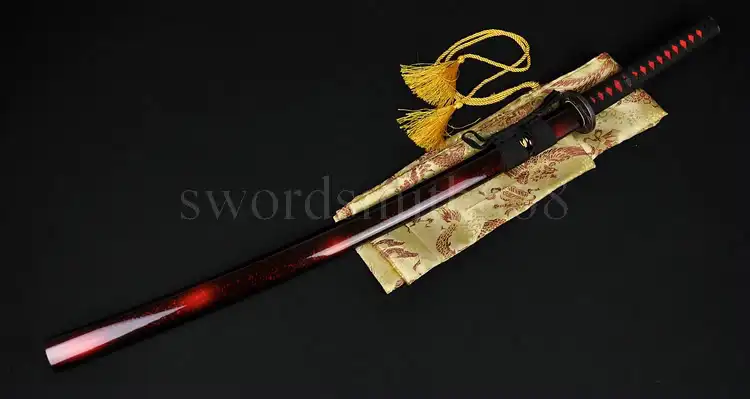 

Hand Forged Japanese Samurai Sword Katana Full Tang Sharp Blade Damascus Oil Quenched Steel Plum Flower Alloy Tsuba Battle Ready