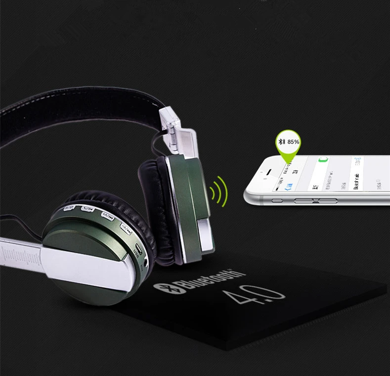 Новые беспроводные Bluetooth-наушники гарнитура складные наушники с микрофоном для