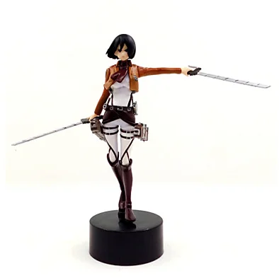 Фигурки героев аниме по мотивам атаки титанов Mikasa Ackermann ПВХ 14 см модель игрушки