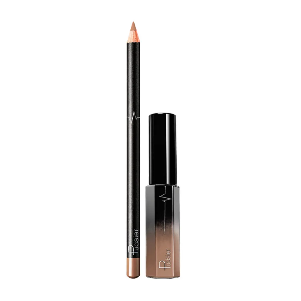 Pudaier Cosmetics 2 шт. бархатная матовая долговечная жидкость губная помада Водонепроницаемая подводка набор увлажняющий крем для красоты пигментированные помады