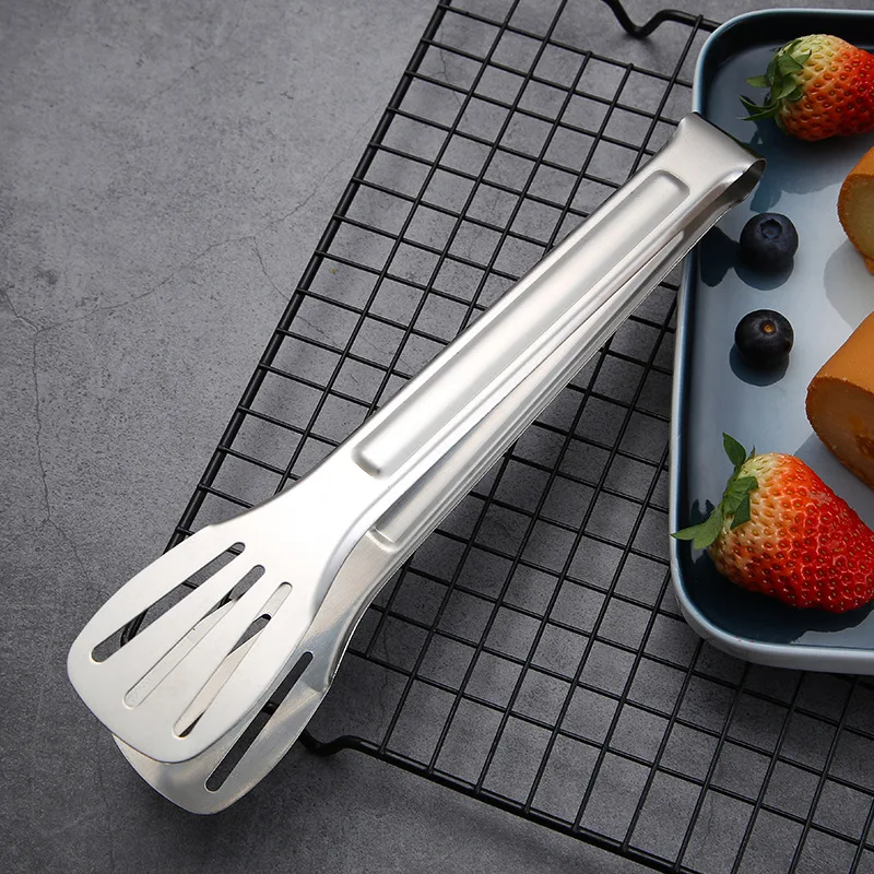 

1PCS Stainless Steel Food Tongs Bag Clips Handheld Barbecue Party Pastry Grill Tongs Kitchen Portable Bread Salad Bag Clips
