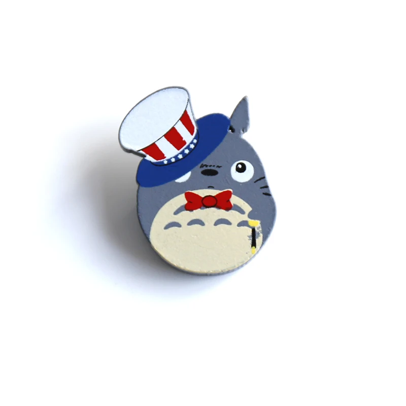 Nengdou M11 Kawaii Pin Hayao Miyazaki Icon деревянная брошь в японском стиле Харадзюку значки