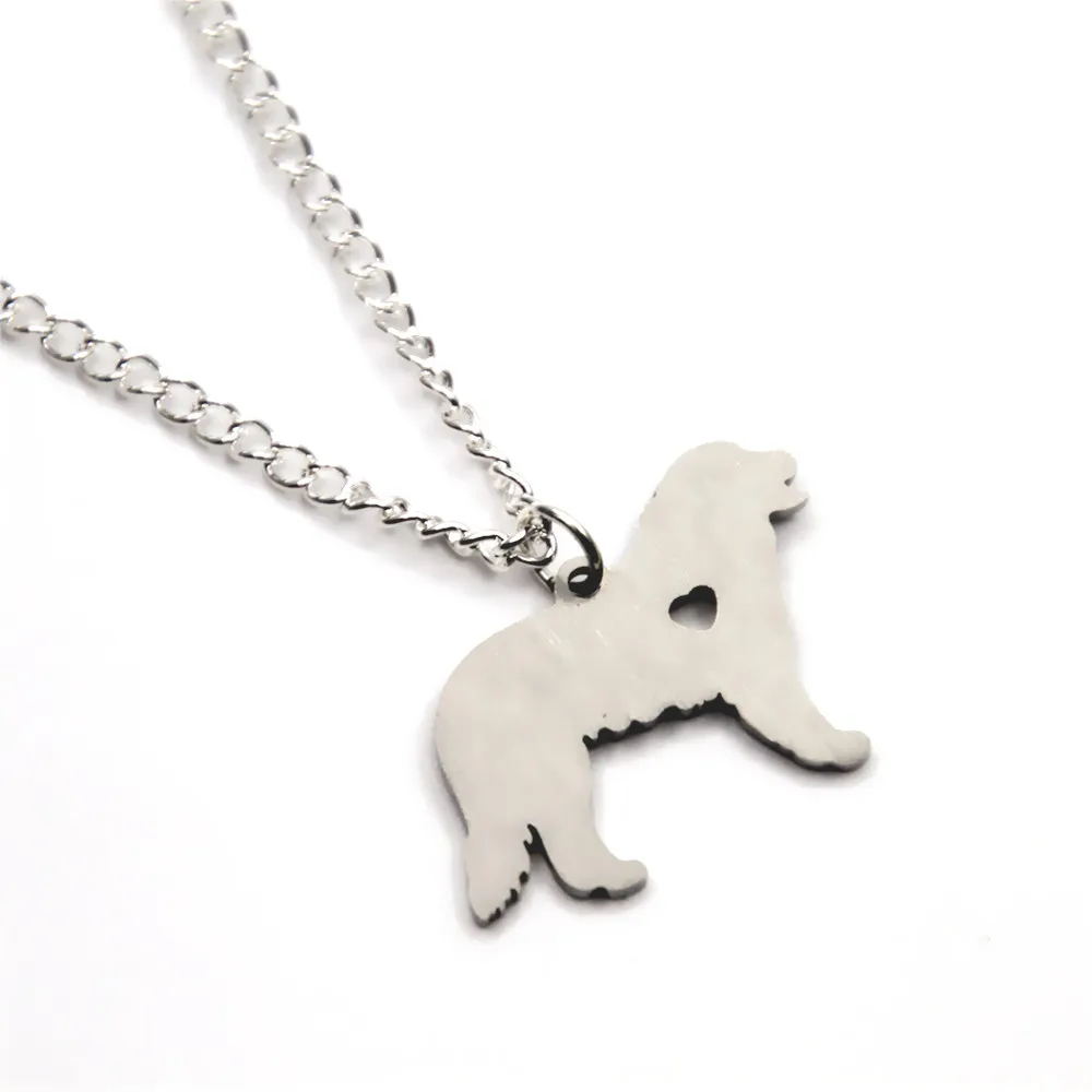 Ожерелье с подвеской в виде Бернского горного собаки сердца милой домашнего