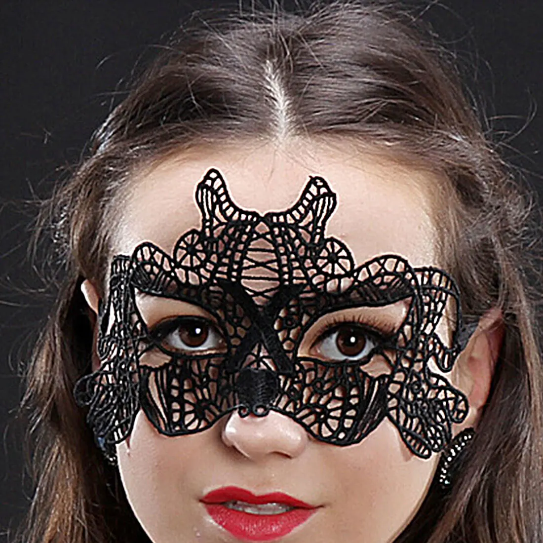 Горячая Распродажа 1 шт. черная сексуальная женская кружевная маска вырез для