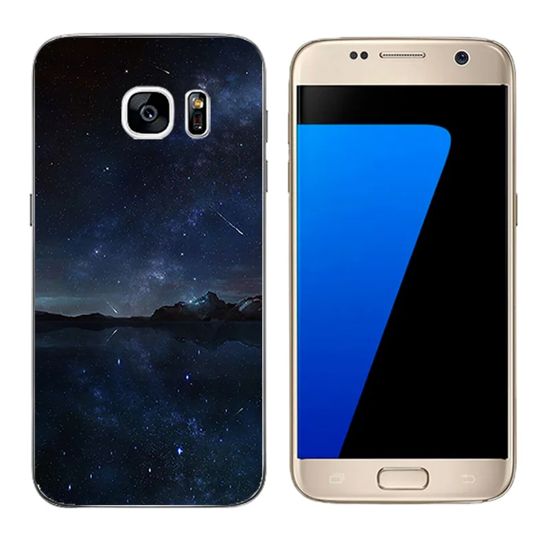Чехол для Samsung Galaxy S7 чехол телефона мягкий силиконовый G930 из ТПУ с принтом кошки