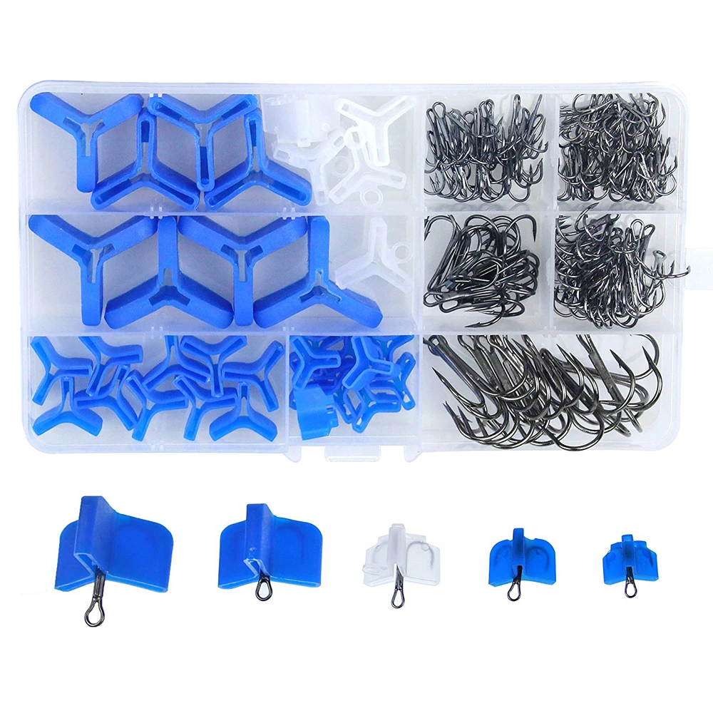 150 шт./кор. тройные рыболовные крючки из высокоуглеродистой стали с пластиковыми