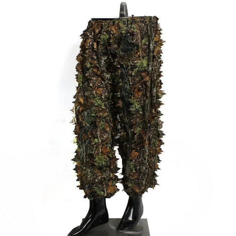 3D Leaf Camouflage Tactical Woodland Clothes Shirt + Pants Hunting Ghillie Suits Sniper Birdwatch Airsoft | Спорт и развлечения