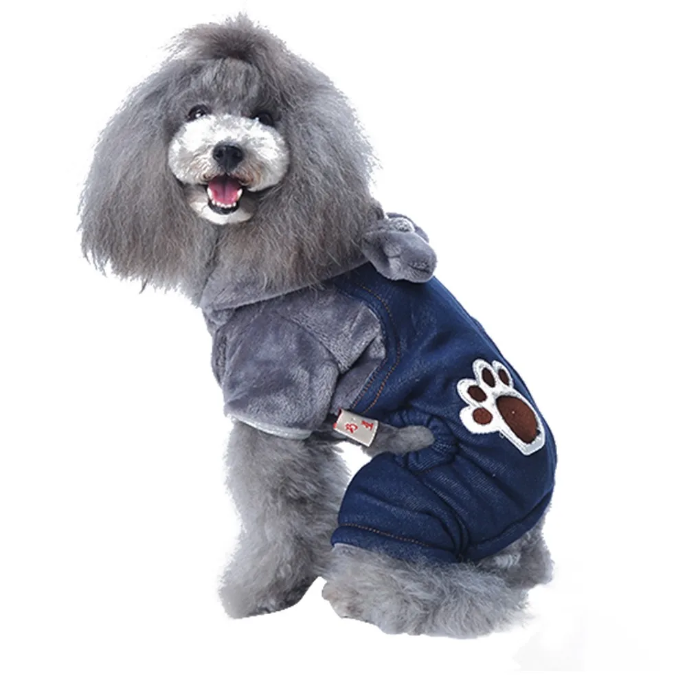 Transer собака пижамы Одежда для собак питомцев одежда в полоску осень зима Новый