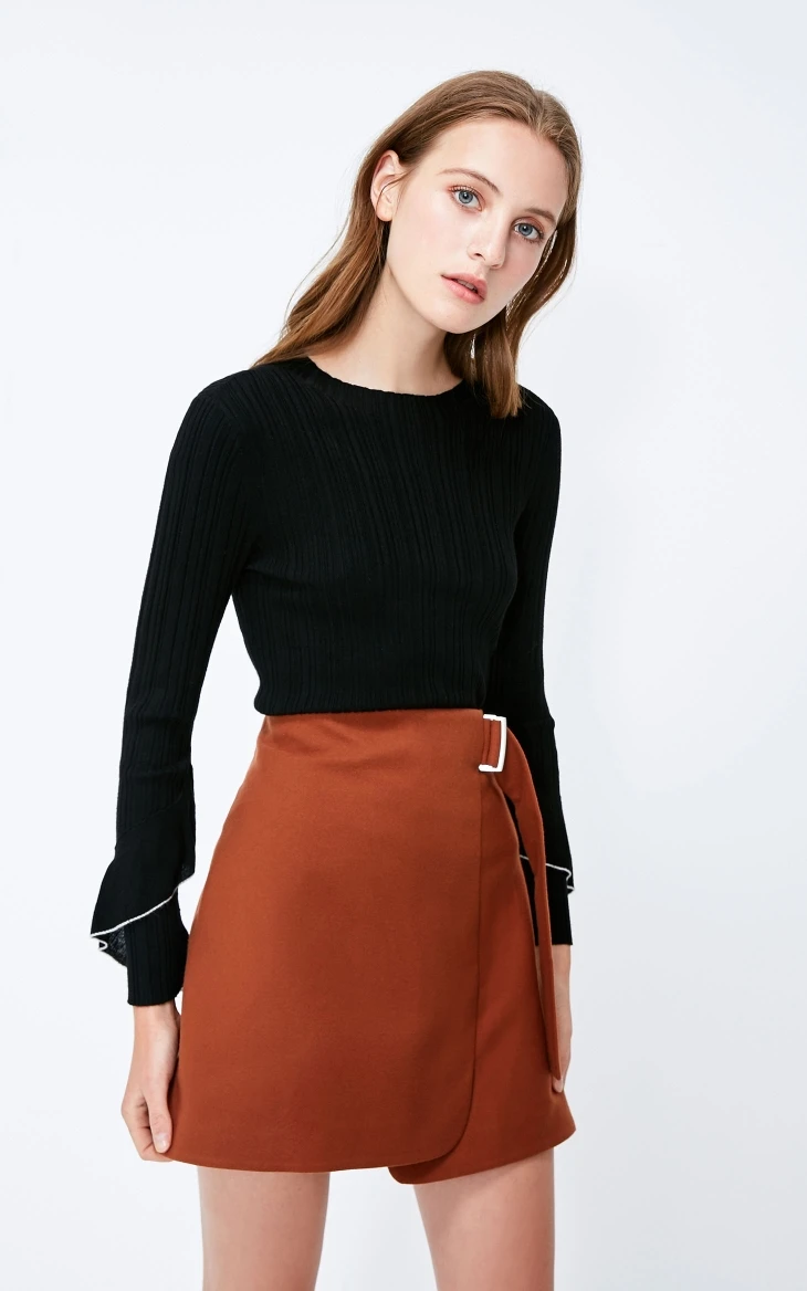 Vero Moda Женская Асимметричная юбка миди со шнуровкой на талии | 318316540