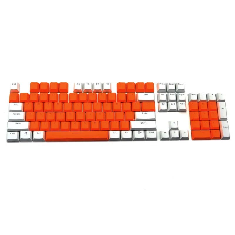 Колпачки для клавиш PBT колпачки механических с двойным нажатием оранжевые белые