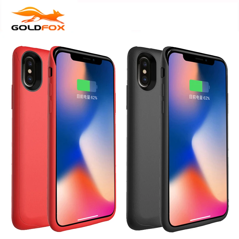 Чехол для зарядки аккумулятора 4000 мАч iPhone X портативный чехол зарядное