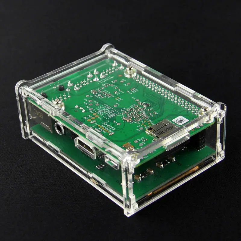 Акриловый чехол для Raspberry Pi 3 B +/3B/Pi 2 Модель 5 дюймов LCD|acryl case|caseacrylic jewelry display case |