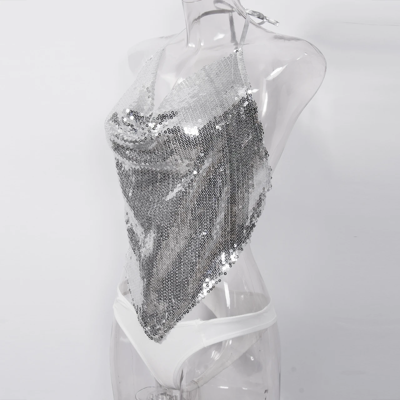 Женский бюстгальтер купальный костюм бикини топы мягкий мерцающий купальник