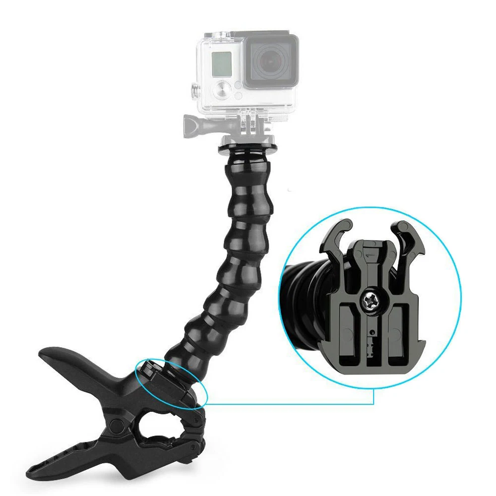 Гибкий зажим держатель с регулируемой горловиной для Gopro Hero 7 6 5 4 3 Session Sjcam SJ4000 Xiaomi