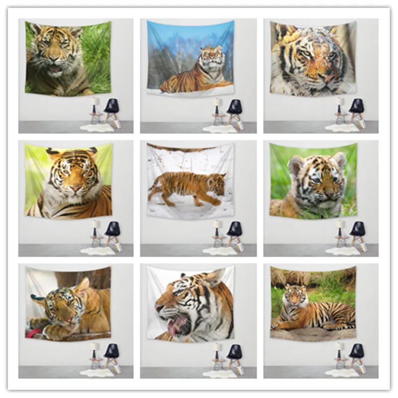 Новый тигр печати Гобелены хиппи Home Декоративное Настенное подвесное гобелены