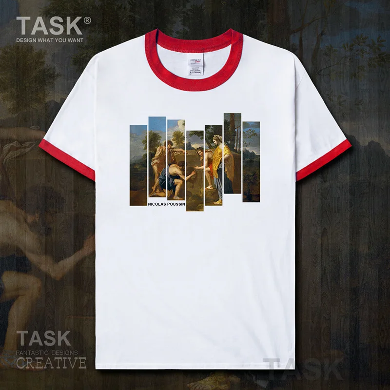 Индивидуальная модная мужская футболка с рисунком масляной живописи Et In Arcadia Ego