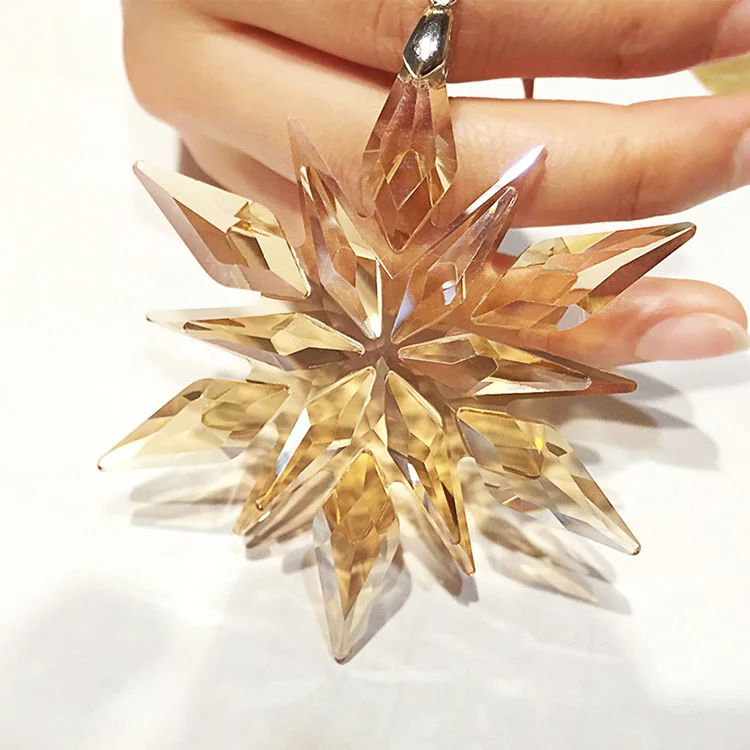 Car Pendant Crystal Large Snowflakes Ornaments Snowflake Clear Edition Rearview Mirror Ornament Interior Accessories |