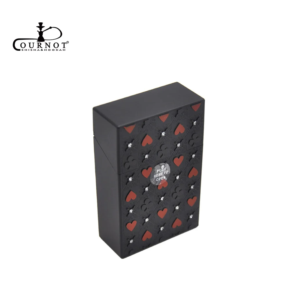 

COURNOT Poker Style Cigarette Organizer Case 87MM*55MM*22MM Regular Cigarettes Storage Case Holder Hard Plastic Tobacco Boxes