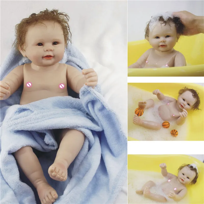 NPK DOLL 55cm Silicone reborn baby boy doll toy like real full silicone body newborn babies bebes bonecas waterproof | Игрушки и хобби