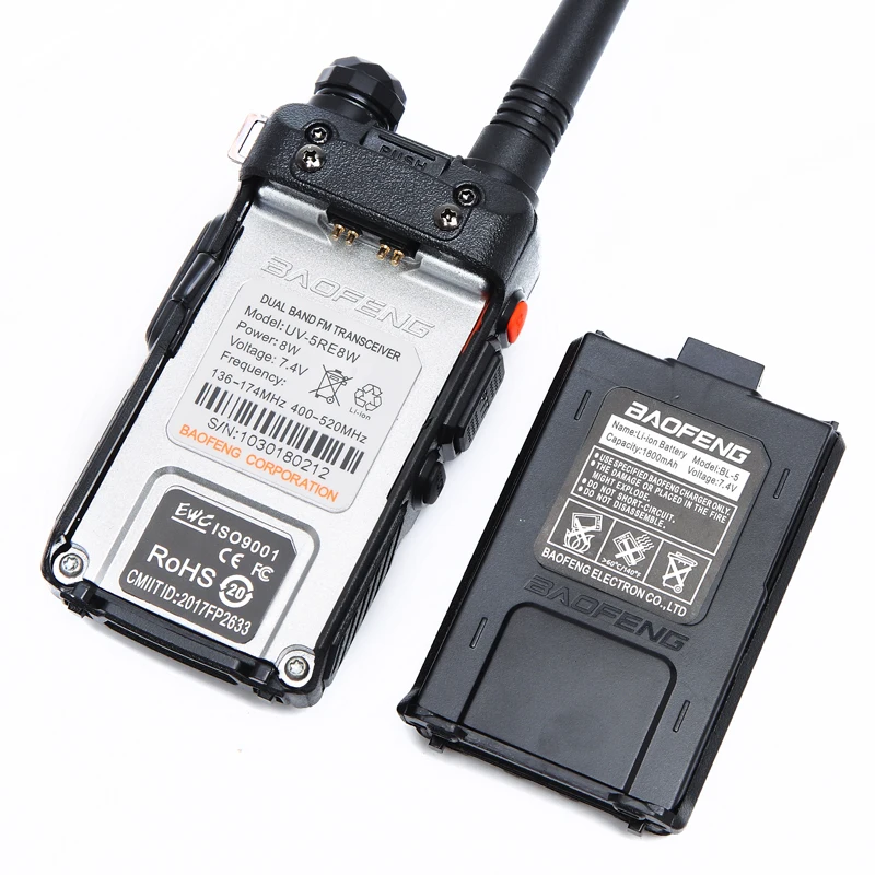 Мощная рация BaoFeng UV-5RE 8 Вт 10 км Двухдиапазонная UV5RE двухсторонняя VOX фонарик