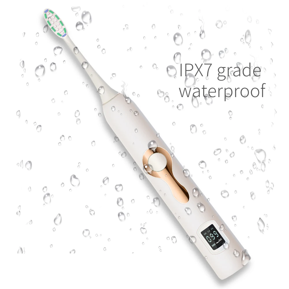 Здесь Мега звуковая электрическая зубная щетка Водонепроницаемая